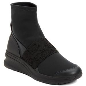 Black Stretch-Knit Zorah Hi-Top Sock Sneaker